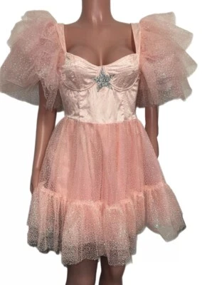 Dolls Kill Wizard Of Oz Glinda Cosplay Costume Dress Met M - Image 1 of 4