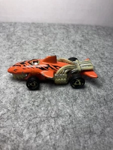 1986 Hot Wheels Tiger Shark Hot Rod Car Orange w/ Black Stripes Diecast 1:64 - Picture 1 of 6