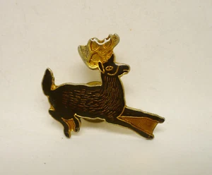 Emaille Reversmütze Jacke Pin Laufen Whitetail Hirschbuck - Bild 1 von 2