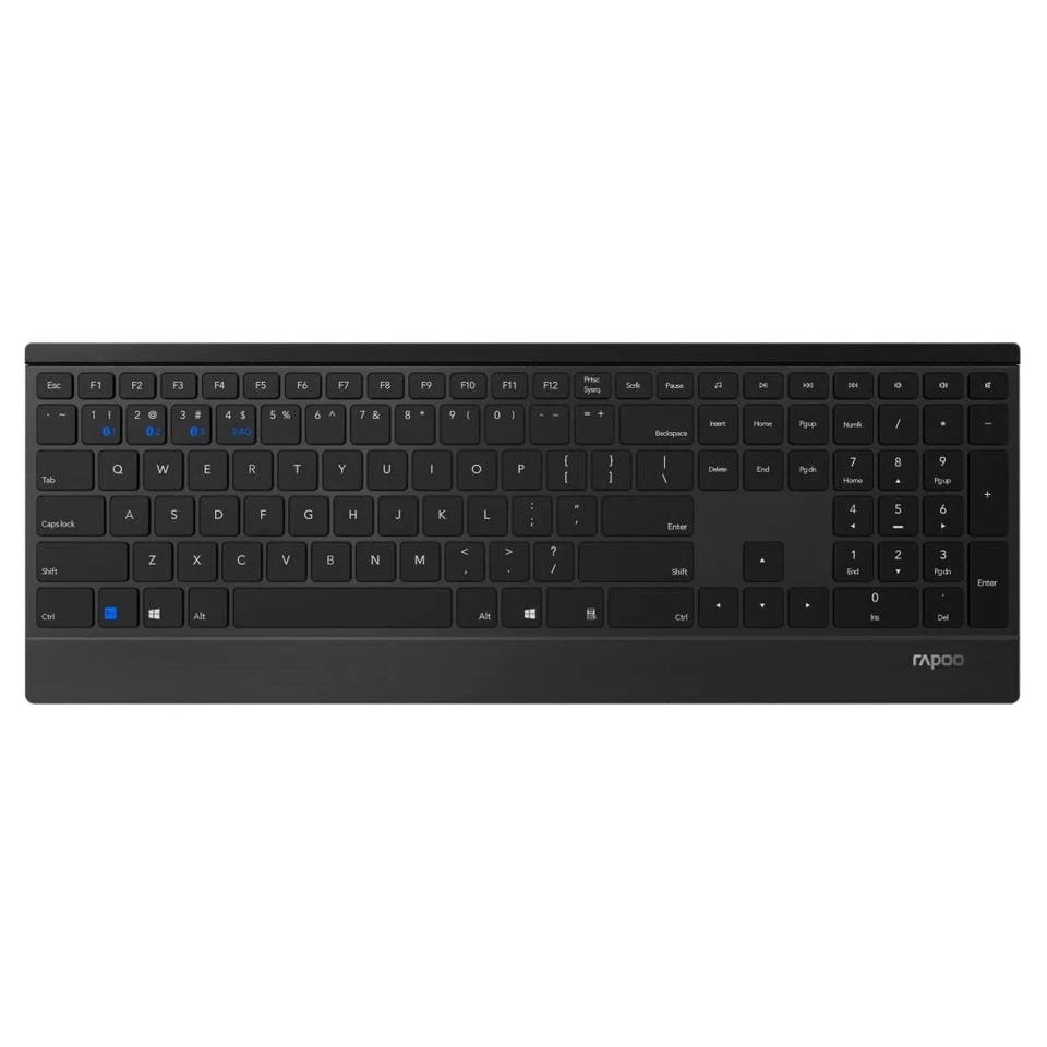 E9500M kabellose Tastatur wireless Keyboard flaches Aluminium Design 12 Monat... - Bild 1 von 3