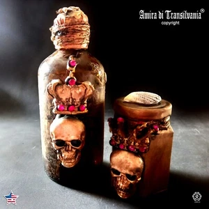 Vintage Bottle Apothecary Witchcraft Magic Death Potion Ingredient Secret Witch - Photo 1 sur 24