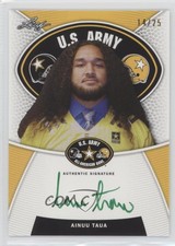 2014 Leaf US Army All-American Bowl Tour Green Ink /25 Ainuu Taua #TA-AT1 Auto