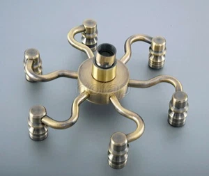 Antike Bronze Messing Badezimmer Armatur 8 Zoll Runde Oberseite Spray Regendusche Kopf - Bild 1 von 8