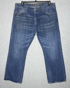 American Eagle Jeans Original Boot Mens 38 Medium Wash Whiskered Denim - Picture 1 of 13