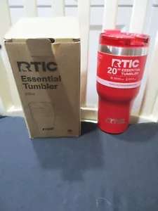 Stainless Steel Tumbler RTIC 20oz Ceramic Lined Limited Edition Red Tumbler - Picture 1 of 4