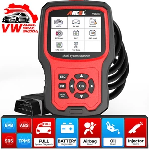ANCEL VD700 For VW Car OBD2 Scanner Fault Code Reader All System Diagnostic Tool - Picture 1 of 13