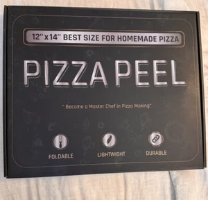 Potted Pans Metal Pizza Peel 12 x 14in Foldable Pizza Paddle with Rocker Cutter - Picture 1 of 4