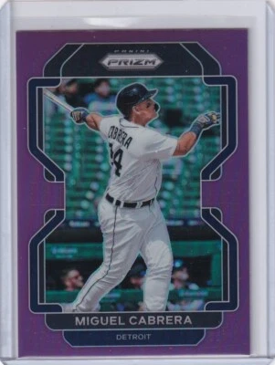 2022 PRIZMS PURPLE MIGUEL CABRERA DETROIT TIGERS PRIZM PARALLELS GE-3144 - Image 1 of 2
