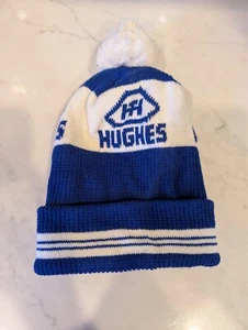 Baker Hughes Tool Company Vintage Azul y Blanco Tobogán Gorra Sombrero Gorro Pom Pom - Imagen 1 de 3