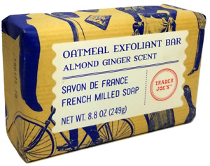 Trader Joe's Oatmeal Exfoliant Bar W/ Almond Ginger Scent Savon De France 8.8 OZ
