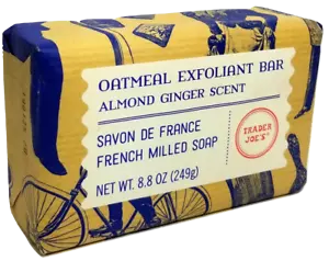 Trader Joe's Oatmeal Exfoliant Bar W/ Almond Ginger Scent Savon De France 8.8 OZ - Picture 1 of 1