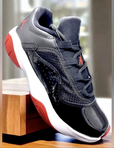 Air Jordan 11 Comfort Low (GS) Big Kids taglia 6 anni nero bianco rosso palestra DM0851 005