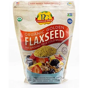 Premium Gold Organic Ground Flax Seed | High Fiber Food | Omega 3 | 4 pounds - Picture 1 of 2