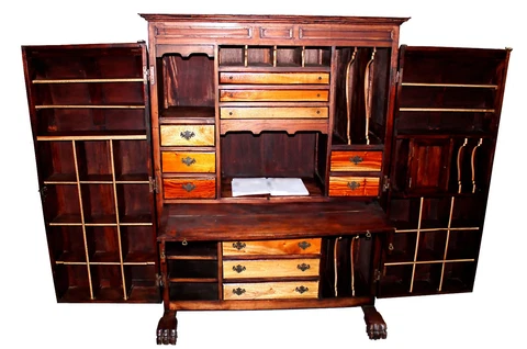 Antique Wooton Style Aesthetic Movement Walnut Secretary Desk, circa 1884 Cover
