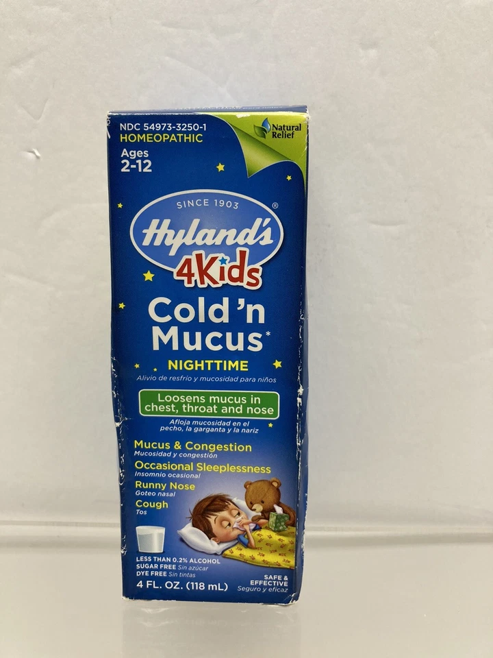 Hyland's, Homeopathic, Cold'NMucus, 4 Kids, (ages 2-12) 5-10 mL, Nighttime, 4 Oz - Image 1 of 4