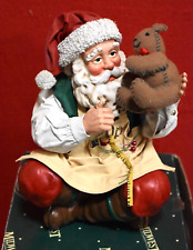 Midwest of Cannon Falls Fabric Mache Santa Stitching Teddy #12071-2 with Box