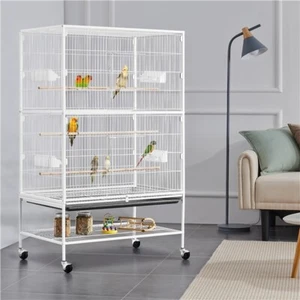 Large Parrot Bird Cage for Cockatiel Lovebird Conure Flight Cage w/ Stand - Picture 1 of 6