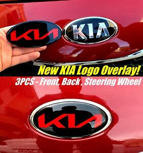 3D New style Kia Logo Emblem Overlay! For 2011-2015 Sportage, Sorento, Telluride