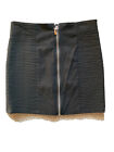 H And M Divided Full Exposed Zipper Black Stretch Mini Skirt Size 4 Barely Worn