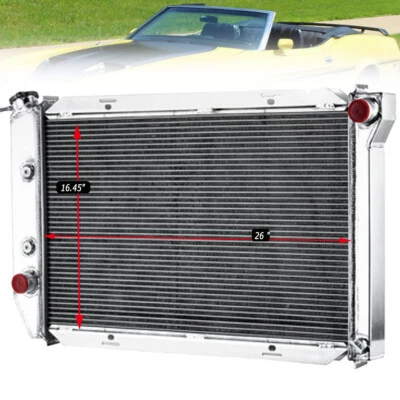3-Row Aluminum Radiator For 1971-1973 Ford Mustang Fairlane Torino LTD Cougar V8 — 第 1/4 张图片