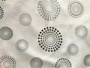 Schwarze Starburst transparente Vinyl Tischdecke | 160 cm rund | abwischbar | Kunststoff PVC - Bild 1 von 2
