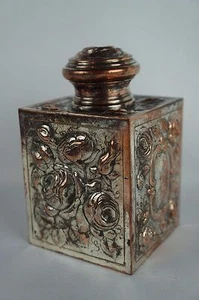 Hervorragender antiker englischer Versilberter Flachmann ca. 1900, detailliert [Y8-W6-A9] - Bild 1 von 9