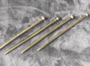 Medieval Needle Replica, Brass Rombus Head Seewing Pin, LARP \ SCA Needles - Picture 1 of 10