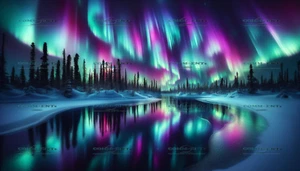 Northern Lights Digital image picture photo wallpaper background desktop art AI - Picture 1 of 2