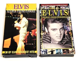 Elvis Presley Aloha from Hawaii 1991 VHS & His Best Friend Remembers 2002 2-Lot - Picture 1 of 16