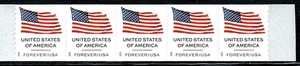 Estampilla de bandera de 5 bobinas de tira de Estados Unidos como nueva, Scott # 6017 (MNH) - Imagen 1 de 1