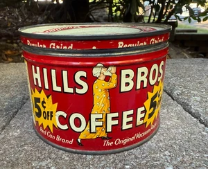 Vintage Hills Bros Coffee 1LB Tin Can - Picture 1 of 6
