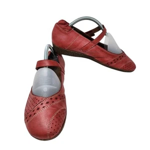 Zapatos planos Taos Unstep Mary Jane para mujer talla 8-8,5 cuero cómodo soporte rojo - Imagen 1 de 14