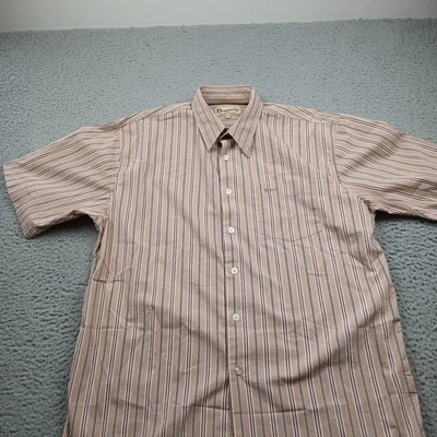 Dragonfly Shirt Mens XL Striped Short Sleeve Button Up Casual - Image 1 of 4