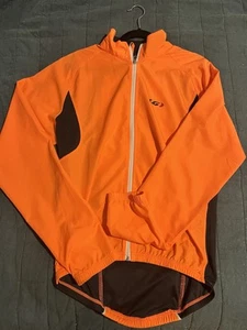 Louis Garneau Mens Adult Softshell Cycling Jacket Orange Zip Long Sleeve Large - Picture 1 of 8