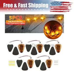 5X Amber LED Cab Roof Marker Lights  For 99-16 Ford F250 F350 F450 Super Duty - Bild 1 von 13