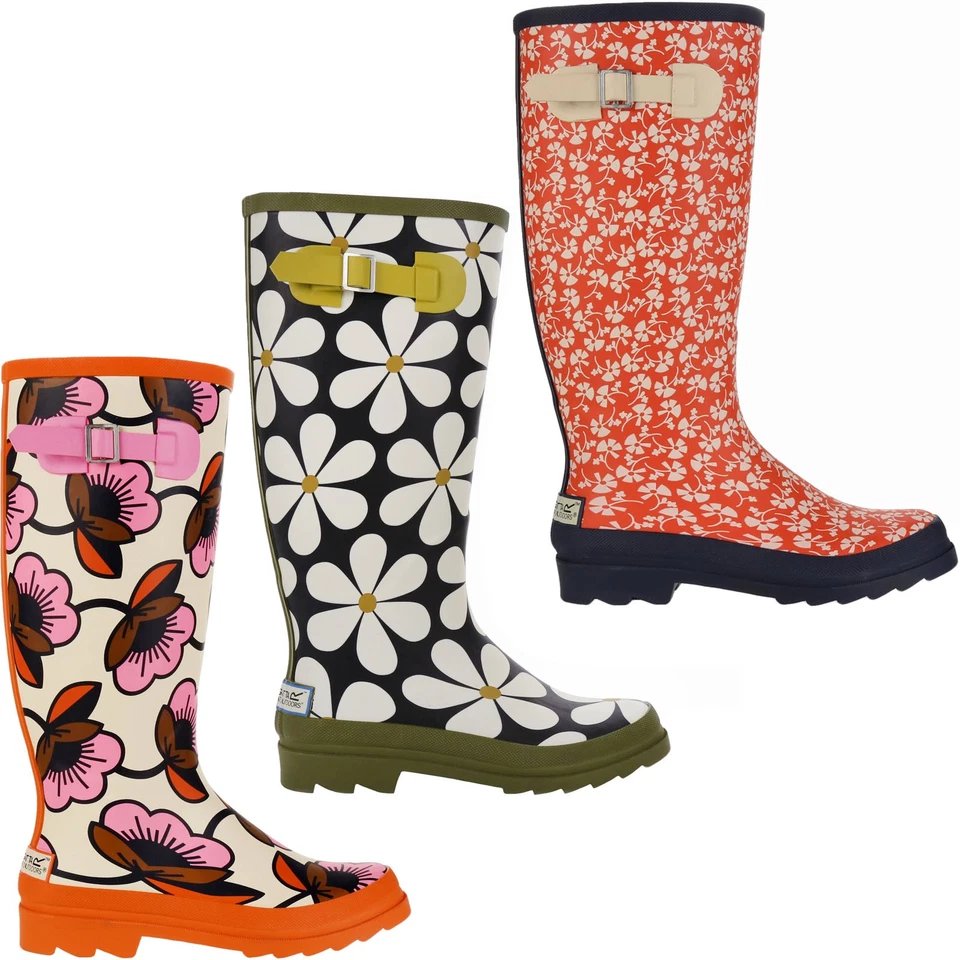 Regatta Womens Orla Kiely Hi Patterned Adjustable Wellington Boots Wellies