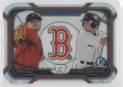 2015 Bowman Draft Teams of Tomorrow Die-Cuts Trey Ball Andrew Benintendi #TDC-1 - Image 1 of 2