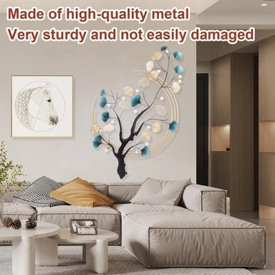 134cm Modern Luxury Wall 3D Ginkgo Leaf Metal Art Wall Living Room Home Decor - Image 1 of 4