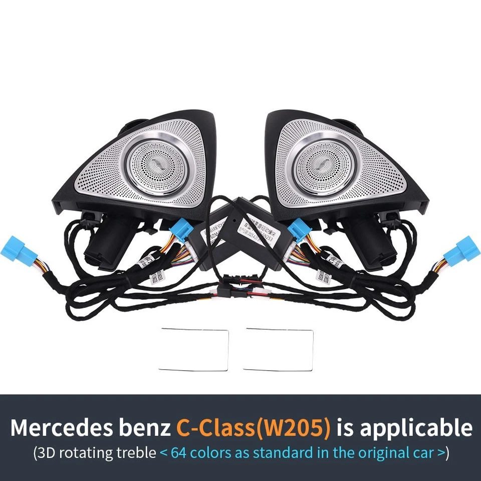 Altavoz tweeter giratorio 3D para Mercedes W213 W222 W205 E/S/C Clase E300 S63 2 piezas Foto 1 de 4
