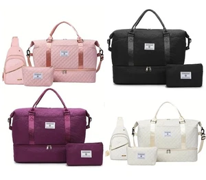 Women Ladies Gym Bag Waterproof Large Weekend Travel Holdall Duffle Bags Luggage - Picture 1 of 26