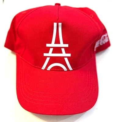 Gorra Olimpiadas París 2024 Roja Torre Eiffel Logo Gorra Patrocinador Oficial Coca Cola Foto 1 de 4