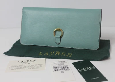 New LAUREN Ralph Lauren - Light Blue, Tanned Leather, Bennington Wallet (1002)* - Image 1 of 4