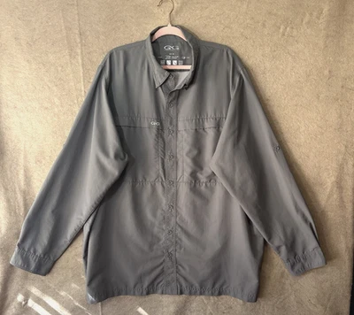 Game Guard Performance Shirt Mens Sz 3XL Gray Pockets Roll Tab UPF 50+ Quik Dry - Image 1 of 4