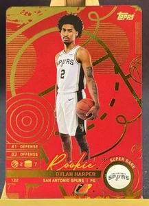 2025 Topps Match Attax Dylan Harper RC Rookie Spurs Red 1:96 - Picture 1 of 2