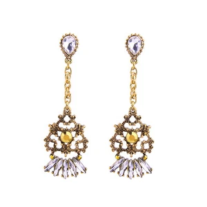 NUEVOS Pendientes de Cadena de Gota con Cuentas de Oro Victoriano Urban Anthropologie - Imagen 1 de 1