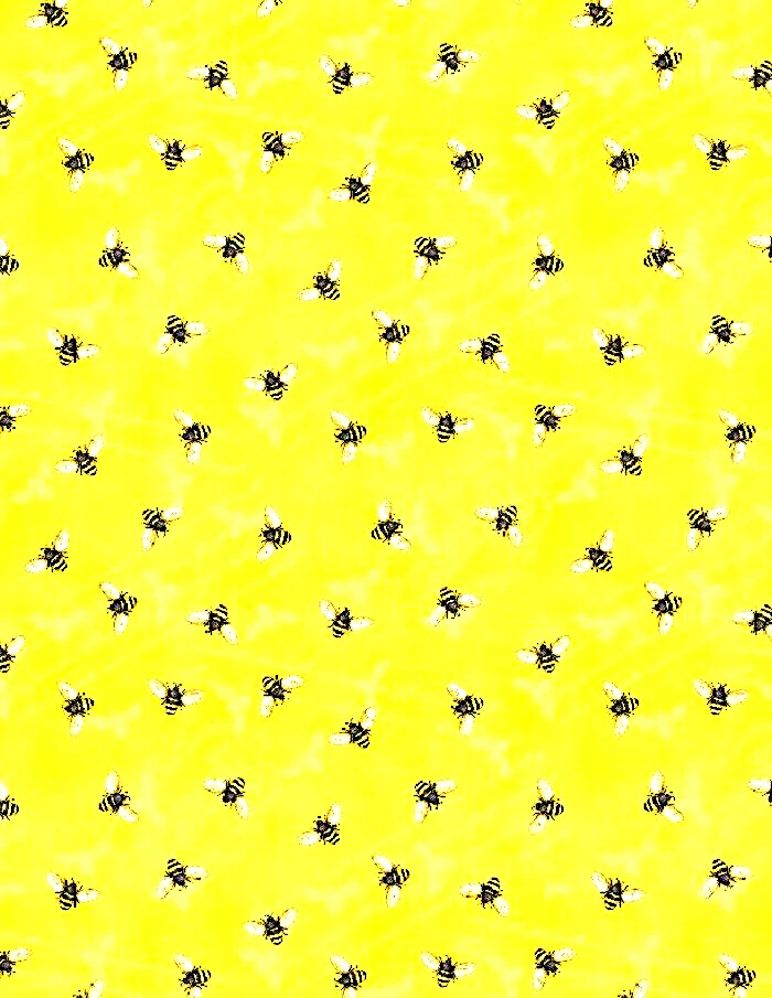 WILMINGTON #33885 559 "IN BLOOM" OVER ALL BEES .FREE PATTERN WITH PURCHASE BTY - Image 1 of 1