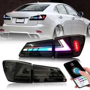 RGB LED Tail Lights For Lexus IS250 IS350 ISF 2006-2013 Smoke Start UP Animation - Bild 1 von 18