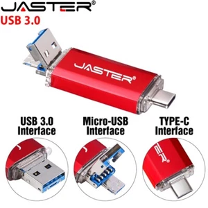 JASTER Metal USB 3.0 Flash Disk 4GB 8GB 16GB 32GB 64GB 128GB Micro USB Interface - Picture 1 of 10