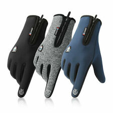 Winter Warm Windproof Waterproof Anti-slip Thermal Touch Screen Gloves Zipper UK