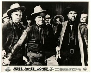 Jesse James' Women Original Lobby Card Donald Barry Jack Beutel Guns in Holster